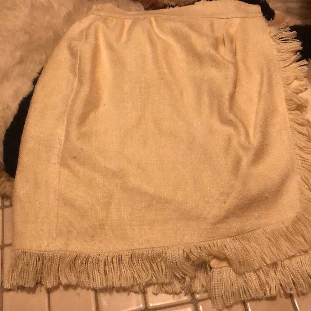 Skirt burlap and silk full lined natural color